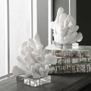 Uttermost Charbel Faux White Coral Bookends