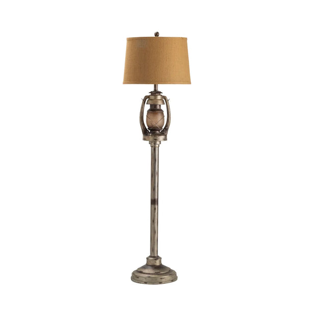 Crestview Collection Oil Lantern Dark Gray Finish Floor Lamp