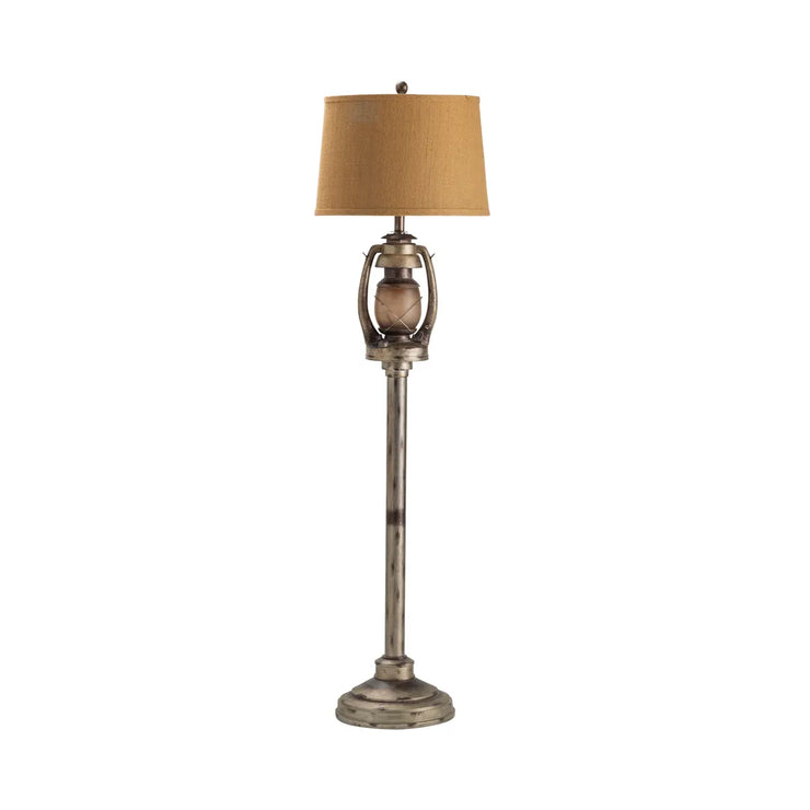 Crestview Collection Oil Lantern Dark Gray Finish Floor Lamp