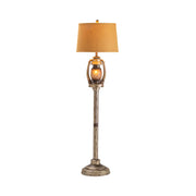 Crestview Collection Oil Lantern Dark Gray Finish Floor Lamp
