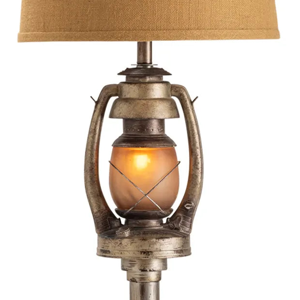 Crestview Collection Oil Lantern Dark Gray Finish Floor Lamp