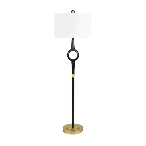 Crestview Collection Creed Gold And Black Metal Floor Lamp