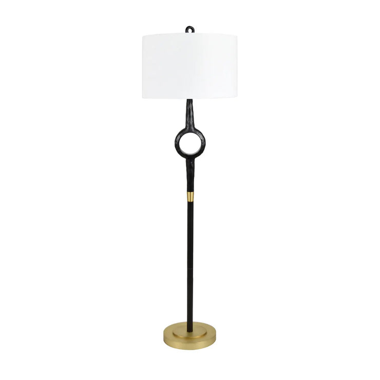 Crestview Collection Creed Gold And Black Metal Floor Lamp