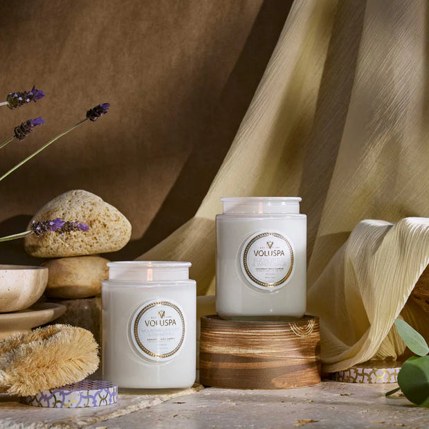 Voluspa Eucalyptus and White Sage Large Jar Candle ~ 18 oz.