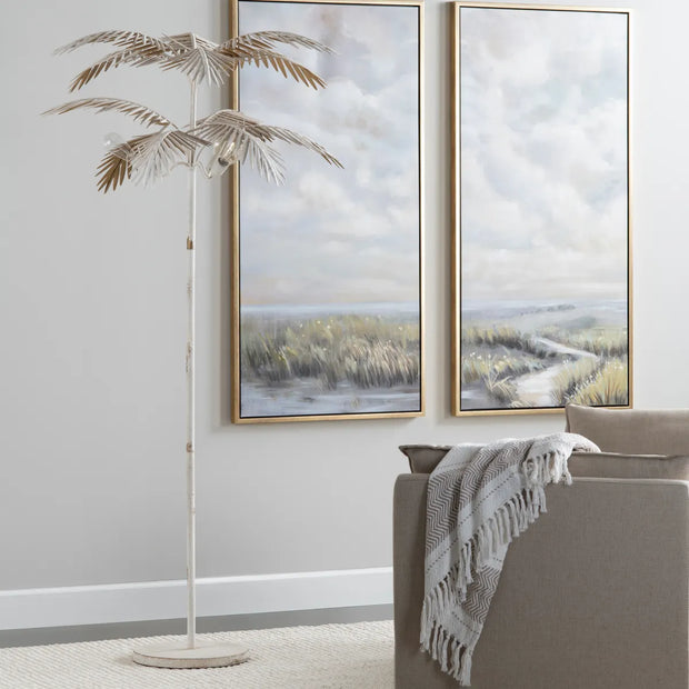 Crestview Collection Carmichael Coastal Palm Floor Lamp
