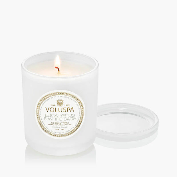 Voluspa Eucalyptus and White Sage Classic Candle ~ 9.5 oz