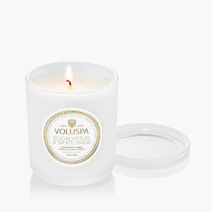 Voluspa Eucalyptus and White Sage Classic Candle ~ 9.5 oz