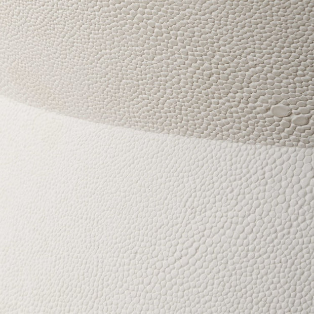 Uttermost Luxe White Faux Shagreen Round Decorative Box