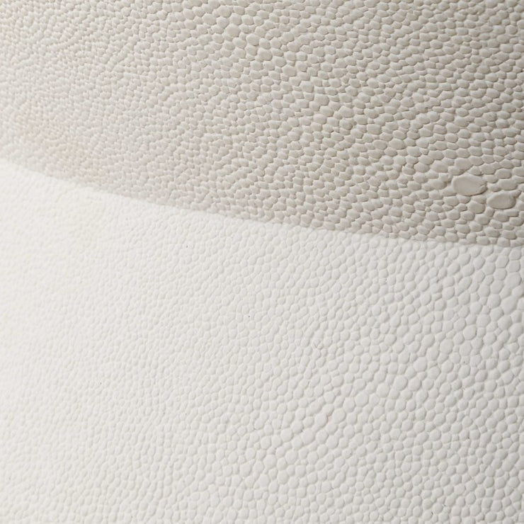Uttermost Luxe White Faux Shagreen Round Decorative Box