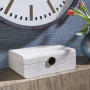 Uttermost Lalique White Faux Shagreen Decorative Box