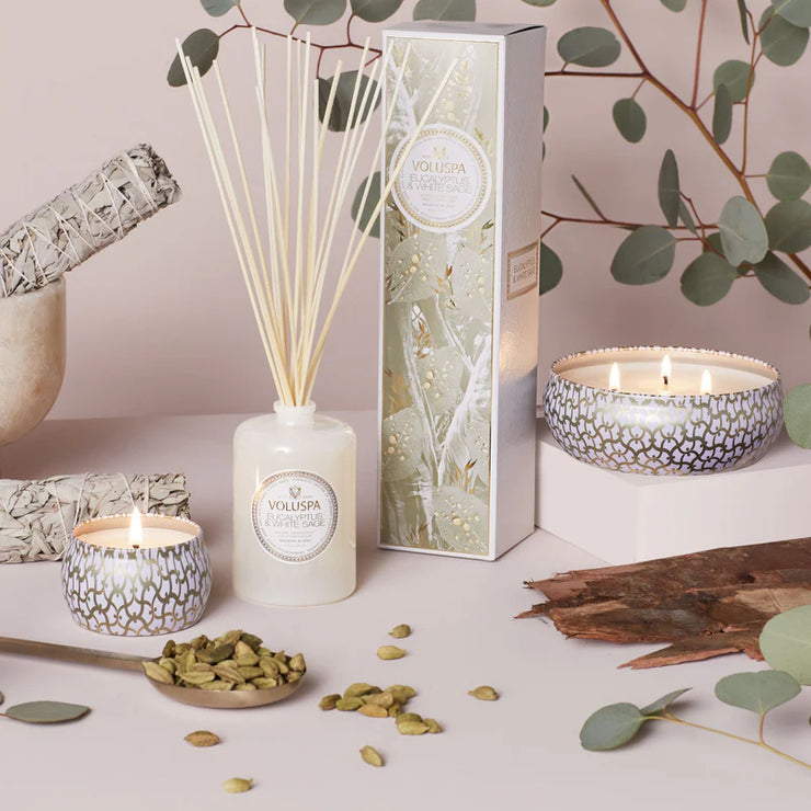 Voluspa Eucalyptus and White Sage Reed Diffuser