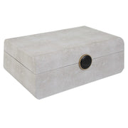 Uttermost Lalique White Faux Shagreen Decorative Box