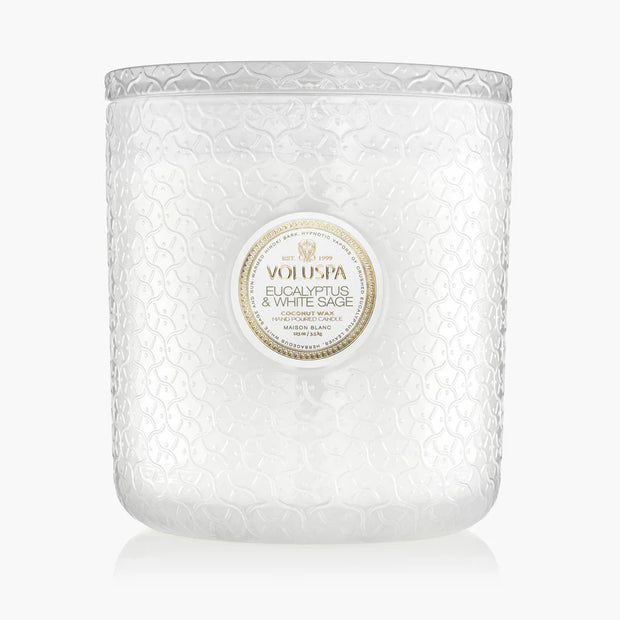 Voluspa Eucalyptus and White Sage 5 Wick Hearth Candle ~123oz