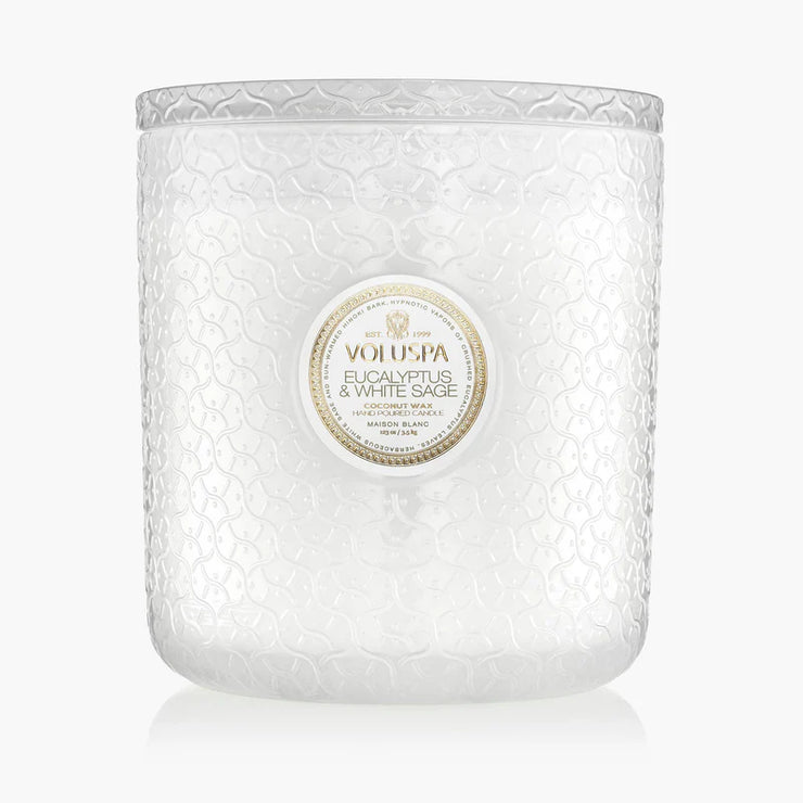 Voluspa Eucalyptus and White Sage 5 Wick Hearth Candle ~123oz