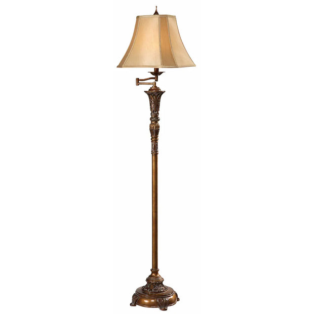 Crestview Collection Tyler Antique Brass Floor Lamp