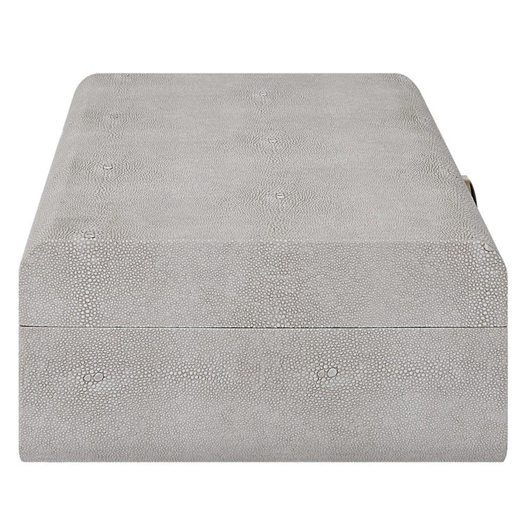 Uttermost Lalique White Faux Shagreen Decorative Box