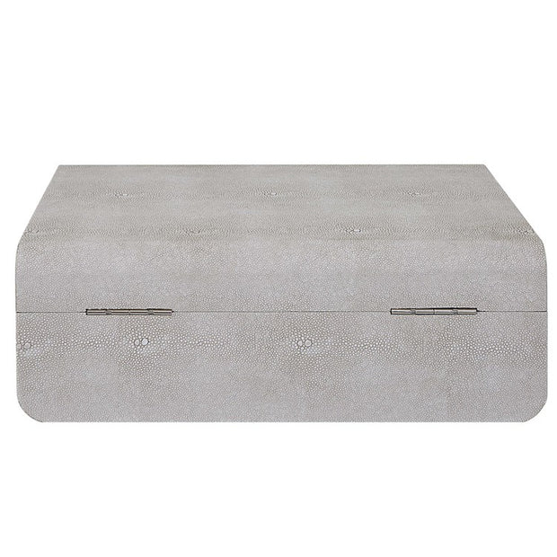Uttermost Lalique White Faux Shagreen Decorative Box