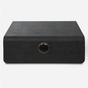 Uttermost Lalique Black Faux Shagreen Decorative Box