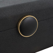 Uttermost Lalique Black Faux Shagreen Decorative Box
