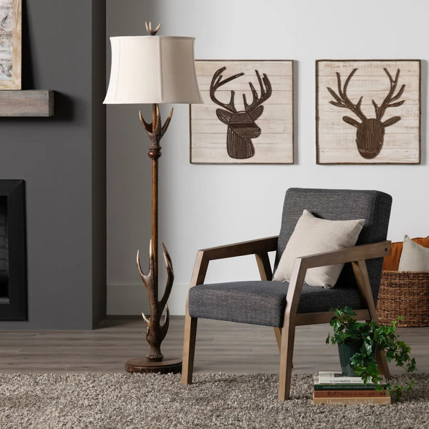 Crestview Collection Montana Antlers Base Floor Lamp