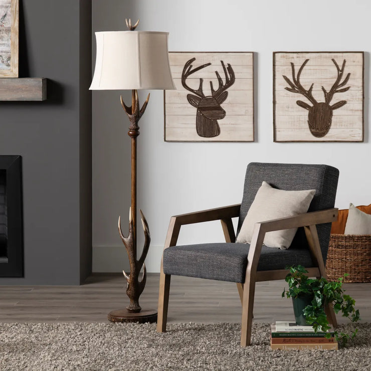 Crestview Collection Montana Antlers Base Floor Lamp