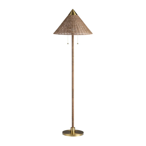 Crestview Collection Finnegan Rattan Floor Lamp