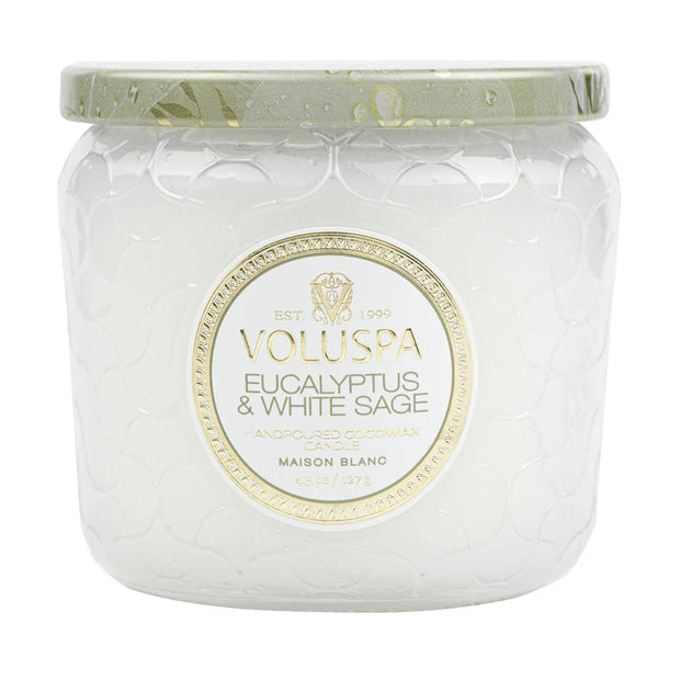 Voluspa Eucalyptus and White Sage Petite Jar Candle ~4.5oz
