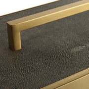 Uttermost Wessex Brass and Gray Faux Shagreen Modern Decorative Box
