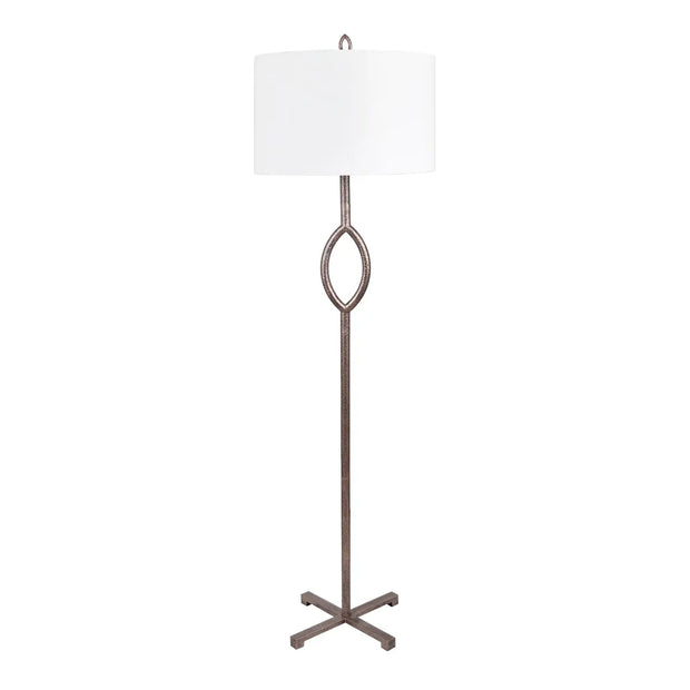 Crestview Collection Beatrix Antique Silver Floor Lamp