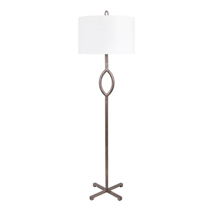 Crestview Collection Beatrix Antique Silver Floor Lamp