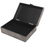 Uttermost Lalique Smoke Gray Faux Shagreen Decorative Box