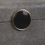 Uttermost Lalique Smoke Gray Faux Shagreen Decorative Box
