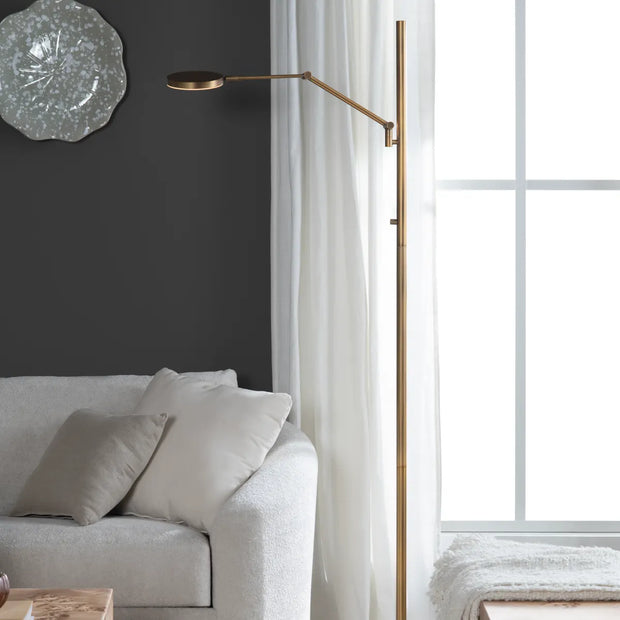 Crestview Collection Barlow Gold Floor Lamp