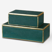 Uttermost Karis Emerald Green Set of 2 Decorative Boxes
