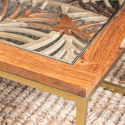 Crestview Collection Adagio Acacia Wood and Iron Rectangular Coffee Table
