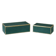 Uttermost Karis Emerald Green Set of 2 Decorative Boxes