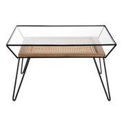 Crestview Collection Burnside Rattan and Wood Coffee Table