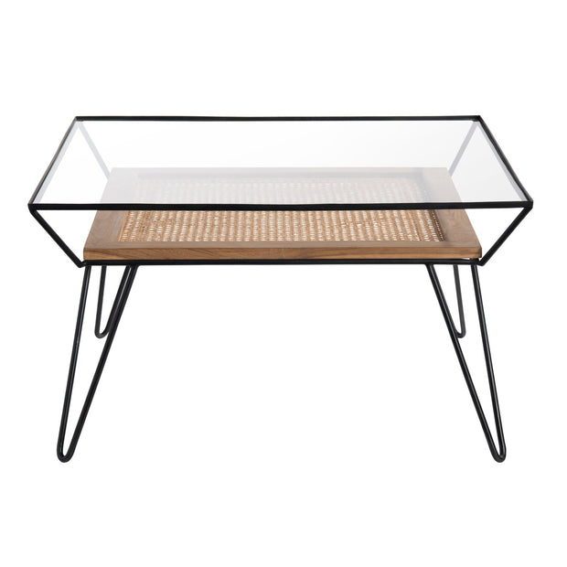 Crestview Collection Burnside Rattan and Wood Coffee Table
