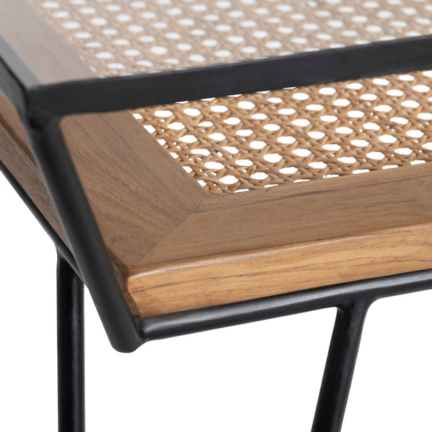 Crestview Collection Burnside Rattan and Wood Coffee Table