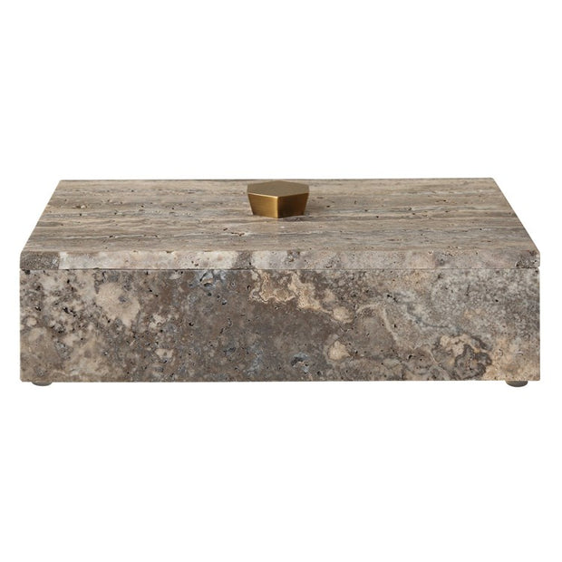 Uttermost Griseus Gray Travertine Decorative Box