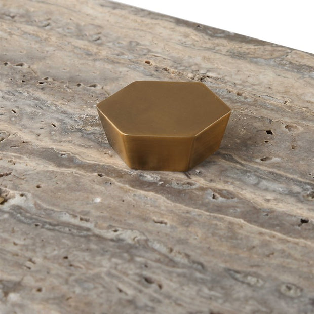 Uttermost Griseus Gray Travertine Decorative Box