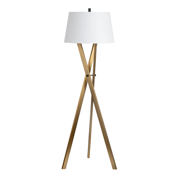 Crestview Collection Ezra Warm Walnut Finish Floor Lamp