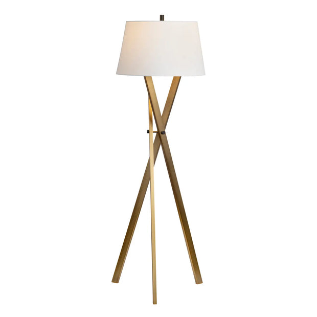 Crestview Collection Ezra Warm Walnut Finish Floor Lamp