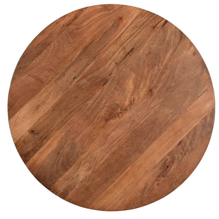 Crestview Collection Jonathan Mango Wood And Iron Round Coffee Table