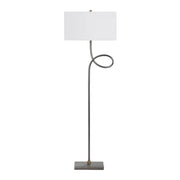 Crestview Collection Villeroy Modern Polished Gunmetal Finish Floor Lamp
