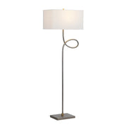 Crestview Collection Villeroy Modern Polished Gunmetal Finish Floor Lamp