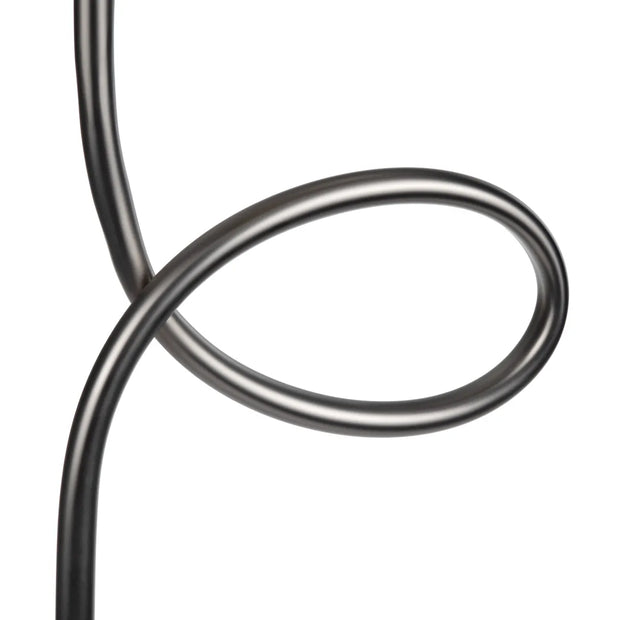 Crestview Collection Villeroy Modern Polished Gunmetal Finish Floor Lamp