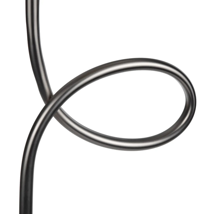 Crestview Collection Villeroy Modern Polished Gunmetal Finish Floor Lamp