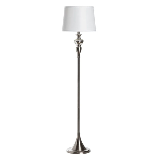 Crestview Collection Queensland Brushed Nickel Metal Finish Floor Lamp
