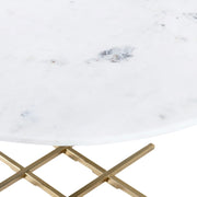 Crestview Collection Pembroke Round Gold Iron Coffee Table